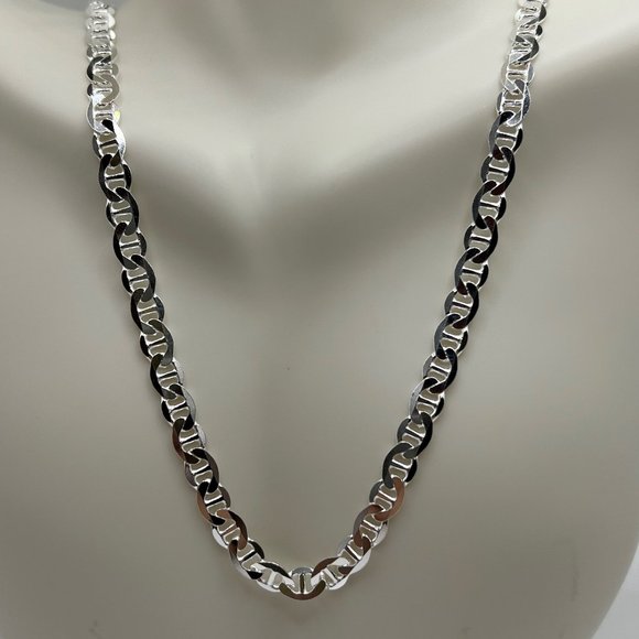 Mens Thick Gucci Mariner Chain - 24" HEAVY - 925 Italy - Silver/Gold Avail! - Picture 1 of 7
